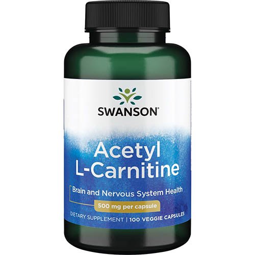 Maisto papildas Acetyl-L-karnitinas, 500 mg, 100 kapsulių | Mano Vaistinė