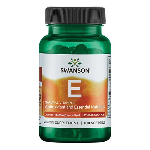 Maisto papildas, antioksidantas Swanson Natūralus vitaminas E, kapsulės, N100 | Mano Vaistinė