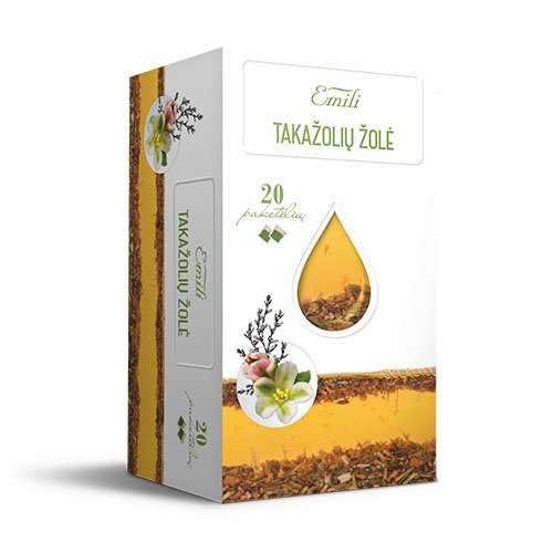 Arbatos ir vaistažolės  Takažolės žolė žolelių arbata, 1.5 g, N20 (Emili) | Mano Vaistinė