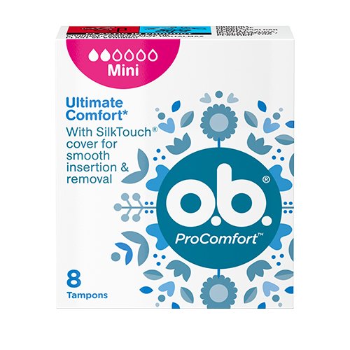 Tamponai O.B. ProComfort Mini, 8 vnt. | Mano Vaistinė