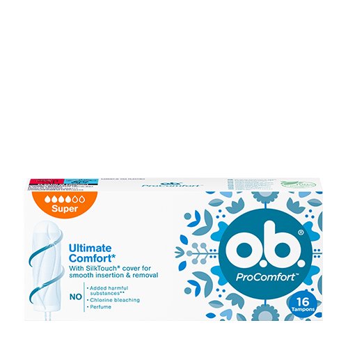 Higieniniai tamponai O.B. Pro Comfort Super higieniniai tamponai,  N16 | Mano Vaistinė