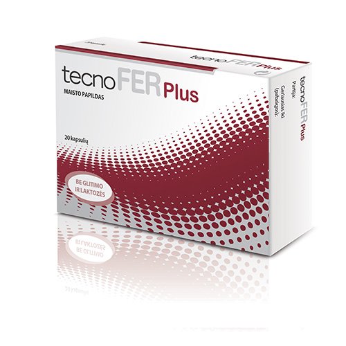 Geležies preparatas TecnoFER Plus 30mg kaps.N20 | Mano Vaistinė