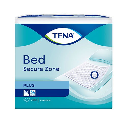Palutės, paklotai TENA Bed Plus Secure Zone, paklotai sugeriantys skystį, 60 x 90 cm, N30 | Mano Vaistinė