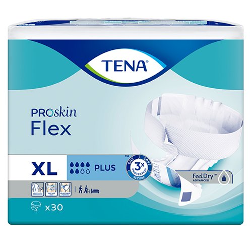 Sauskelnės suaugusiems TENA sauskelnės Flex Plus (XL), suaugusiems, N30 | Mano Vaistinė