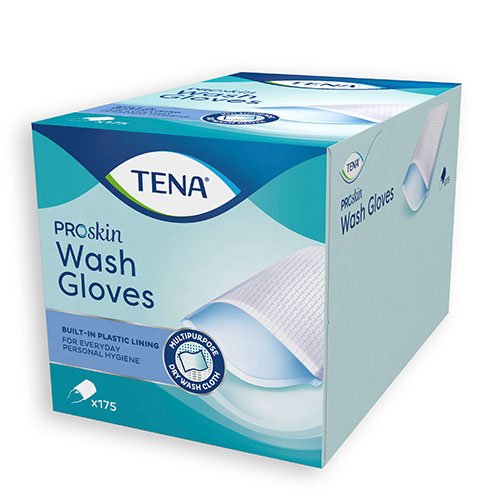 Ligonių slaugai TENA Set pirštinės Washglove N175 | Mano Vaistinė