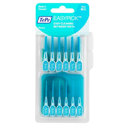 Tepe dantų krapštukai EasyPick M/L mėlyni N36  | Mano Vaistinė