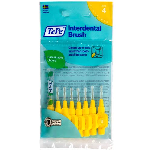 Interdental brushes Putty toothbrush brushes 0.7 mm, yellow, N8 | Mano Vaistinė