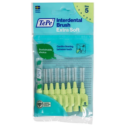 Thread, toothbrush brush The brushes are very soft 0.8 mm brushed, green, N8 | Mano Vaistinė