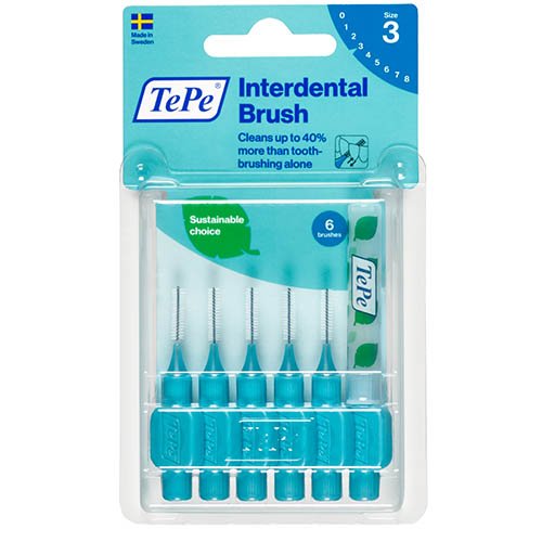 Interdental brushes Putty brushes 0.6 mm, blue, N6 | Mano Vaistinė