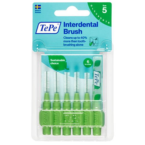 Interdental brushes Putty brushes 0.8 mm, green, N6 | Mano Vaistinė