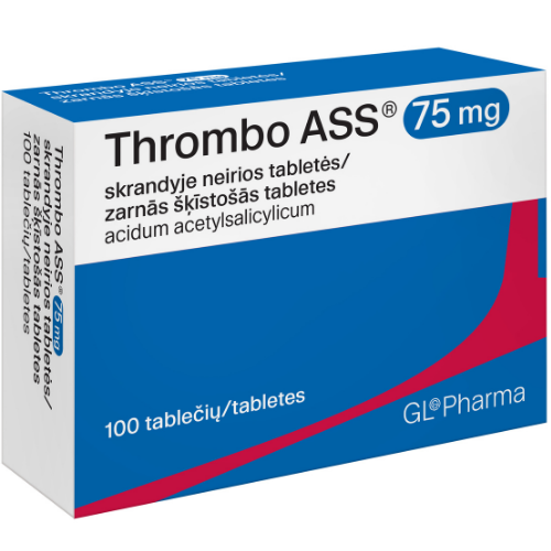 Vaistas trombams mažinti Nuo trombų susidarymo THROMBO ASS 75 mg, 100 tab. | Mano Vaistinė Vaistas trombams mažinti Nuo trombų susidarymo THROMBO ASS 75 mg, 100 tab. | Mano Vaistinė