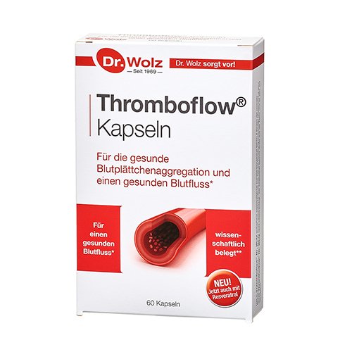 Maisto papildai širdies kraujagyslių sistemai Dr. Wolz Thromboflow kapsulės N60 | Mano Vaistinė