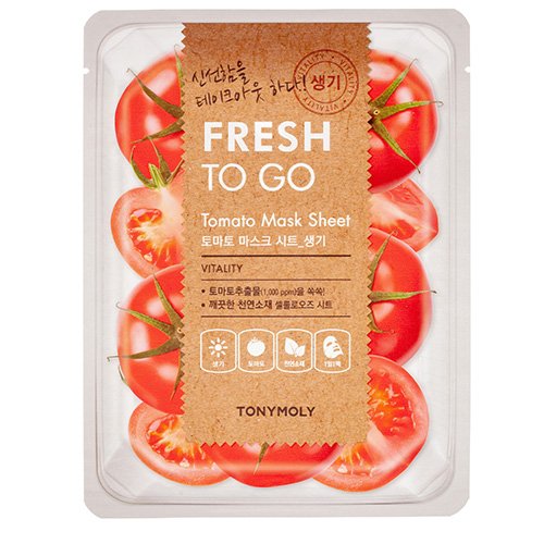 TONYMOLY Fresh To Go Tomato Mask Sheet Lakštinė veido kaukė su pomidorais 22g | Mano Vaistinė