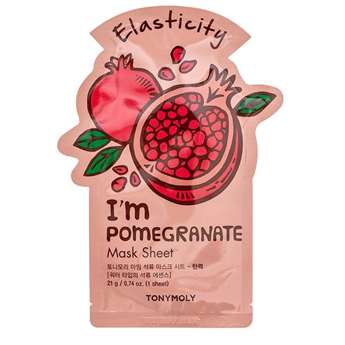 TonyMoly I'm Real Pomegranate Mask Sheet Lakštinė veido kaukė su granatais 21g TonyMoly I'm Real Pomegranate Mask Sheet Lakštinė veido kaukė su granatais 21g
