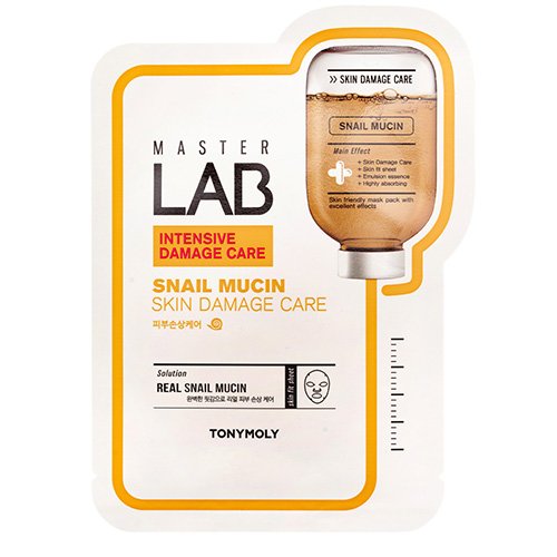 TONYMOLY Master Lab Snail Mucin Mask Sheet Lakštinė veido kaukė su sraigių mucinu 19g | Mano Vaistinė