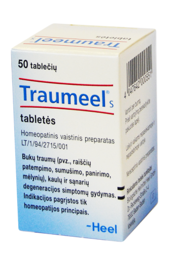 Homeopatinis vaistas Traumeel S tabletės traumoms, N50 | Mano Vaistinė