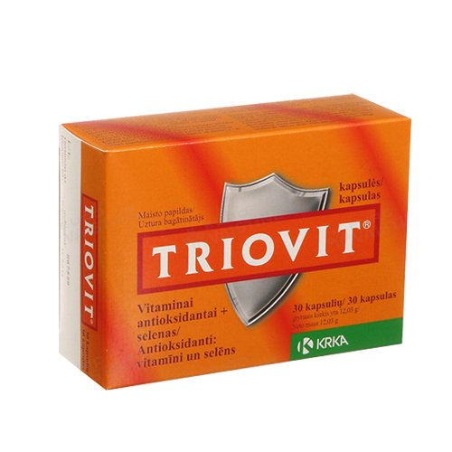 Antioksidantas Triovit kapsulės, N30 | Mano Vaistinė