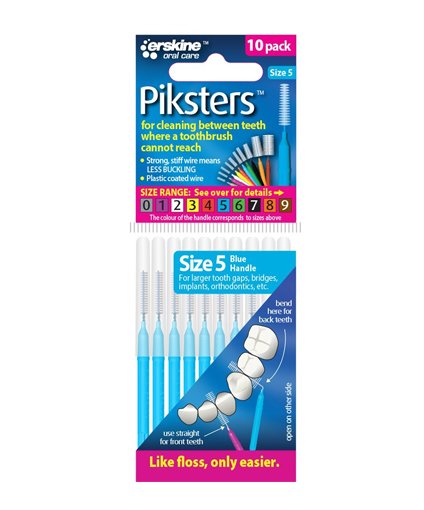 Brushes for interdental brushes Piksters interdental brushes, 1.2–1.4 mm, bluish, N10 | Mano Vaistinė