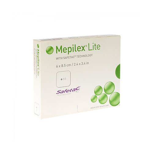 Silikono tvarstis Mepilex Lite minkšto silikono tvarstis, 6 x 8.5 cm, N5 | Mano Vaistinė