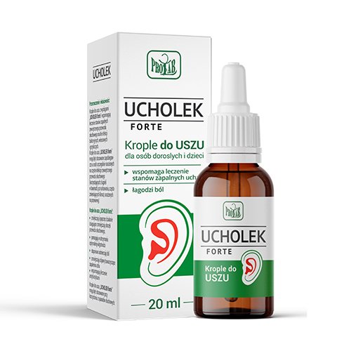 Medicinos priemonė Ucholek Forte, lašai ausų skausmui malšinti, 20 ml | Mano Vaistinė