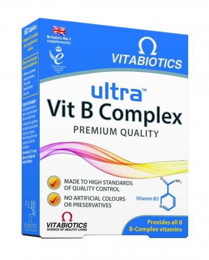 Maisto papildas, B grupės vitaminai ULTRA Vit B Complex, 60 tablečių | Mano Vaistinė