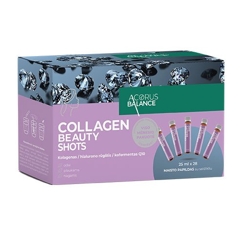 Geriamasis kolagenas ACORUS BALANCE COLLAGEN BEAUTY SHOTS 25 ml, 28 vnt. | Mano Vaistinė