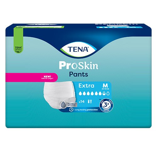 Sauskelnės, kelnaitės Sauskelnės-kelnaitės TENA PANTS EXTRA, M, 14 vnt. | Mano Vaistinė