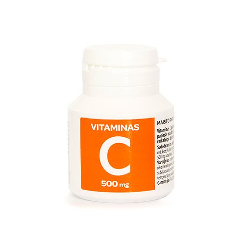 Vitamino C preparatas Valentis Askorbo rūgšties 500 mg tabletės, N50 | Mano Vaistinė