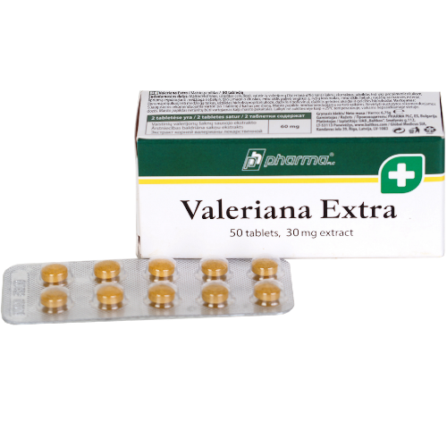 Valerijonas VALERIANE EXTRA 30 mg, 50 tabl. | Mano Vaistinė