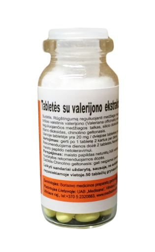 valerianae 0 18g extr tabletes n50