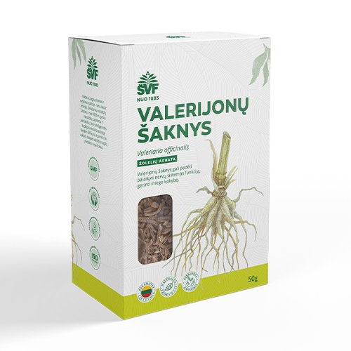 Valerijonų arbata iš valerijono šaknies Valerijonų šaknys, 50 g (AC) | Mano Vaistinė