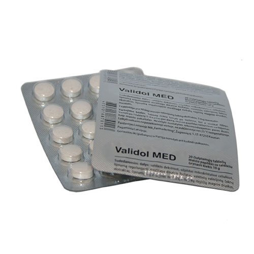 Validol MED, 20 čiulpiamųjų tablečių | Mano Vaistinė