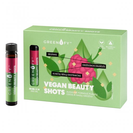 Greenify Vegan Beauty Shots, plaukų, odos, nagų grožiui, N14 | Mano Vaistinė