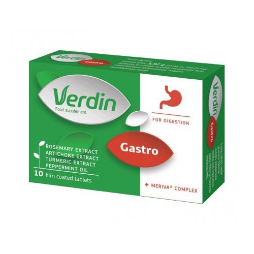 Maisto papildas virškinimui Verdin gastro plėvele dengtos tabletės, N10 | Mano Vaistinė