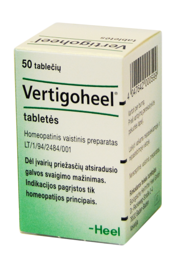 Homeopatinis vaistas Vertigoheel tabletės galvos svaigimui mažinti, N50 | Mano Vaistinė
