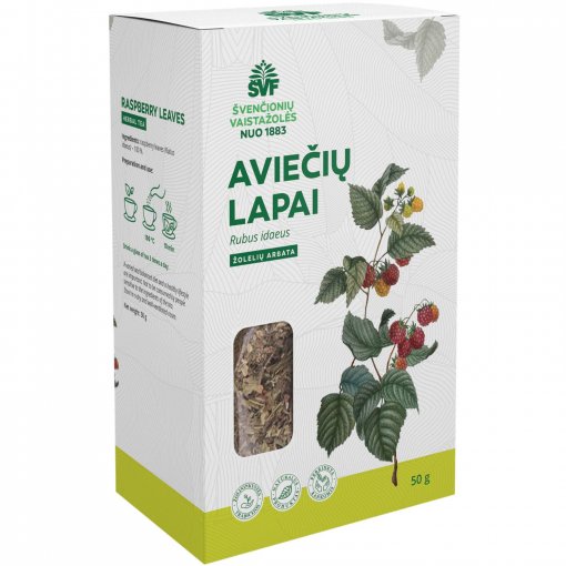 Imuninei ir virškinimo sistemai Žolelių arbata ŠVF AVIEČIŲ LAPAI, 50 g | Mano Vaistinė