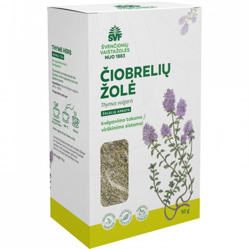 Arbatos ir vaistažolės Čiobrelių žolė, 50 g (AC) | Mano Vaistinė