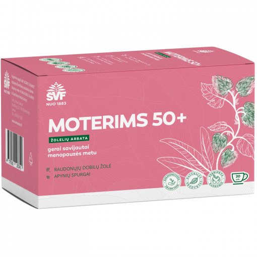 Gerai savijautai menopauzės metu Žolelių arbata ŠVF MOTERIMS 50+, 2 g, 20 vnt. | Mano Vaistinė