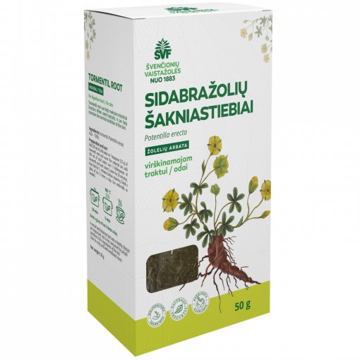 gali padėti palaikyti žarnyno funkciją Žolelių arbata ŠVF SIDABRAŽOLIŲ ŠAKNIASTIEBIAI, 50 g | Mano Vaistinė