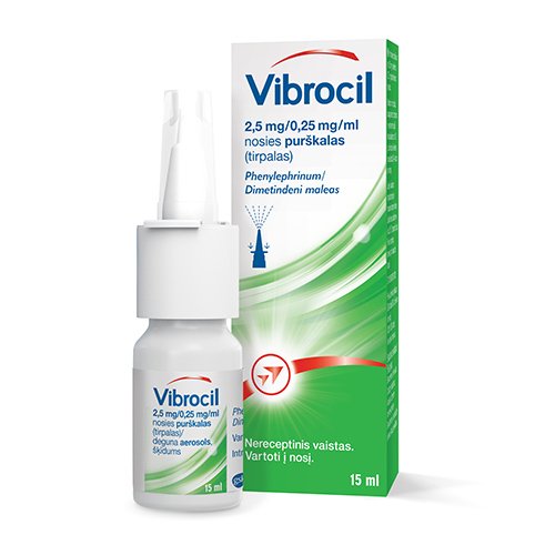 Vibrocil nosies purškalas 15ml | Mano Vaistinė