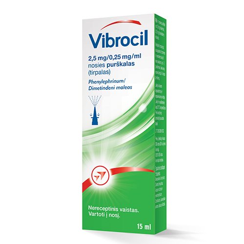 Vibrocil nosies purškalas 15ml | Mano Vaistinė