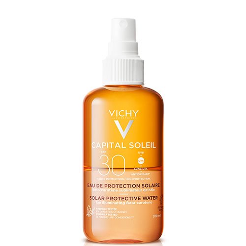 Įdegį skatinantis kūno vanduo VICHY CAPITAL SOLEIL, SPF 30+, 200 ml | Mano Vaistinė