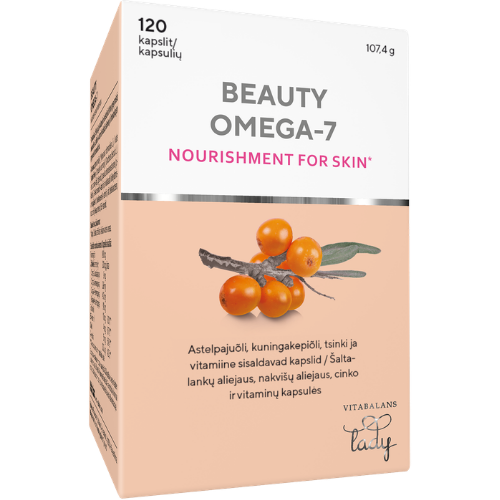 Grožiui BEAUTY OMEGA-7, 120 kapsulių | Mano Vaistinė Grožiui BEAUTY OMEGA-7, 120 kapsulių | Mano Vaistinė