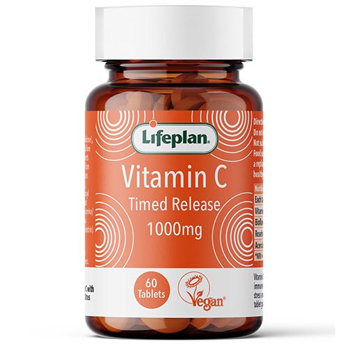 Prailginto veikimo vitaminas C su papildais Lifeplan Vitamin C 1000mg (timed release) tab. N60 | Mano Vaistinė