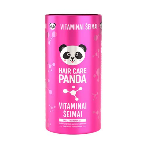 Hair Care Panda Vitaminai šeimai, guminukai N60 | Mano Vaistinė