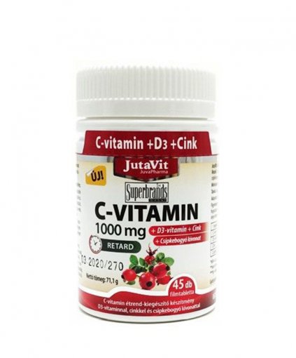 Vitaminas C 1000mg +Zn+D3+erškėtuogių ekstr.(prailginto veikimo) N45 | Mano Vaistinė