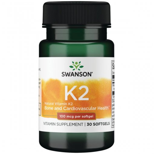 Vitaminas K2 SWANSON, 100 mcg, 30 kapsulių | Mano Vaistinė