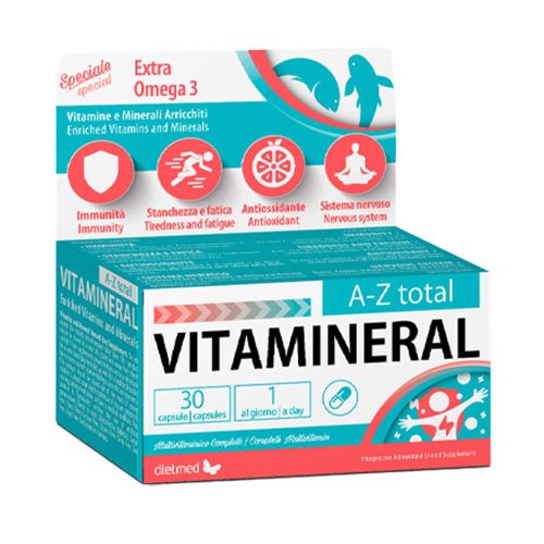 Dietmed Vitamineral A-Z Total kapsulės N30 | Mano Vaistinė