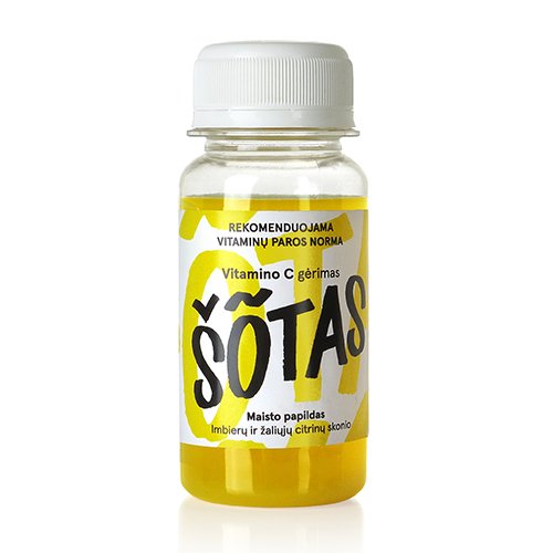 Vitamino C gėrimas ŠOTAS, imbierų ir žaliųjų citrinų skonio, 50ml | Mano Vaistinė