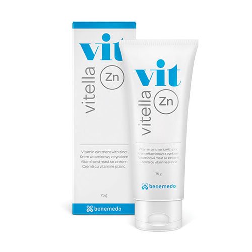Preparatas odos priežiūrai ir regeneracijai Vitella Zn kremas, 75 ml | Mano Vaistinė
